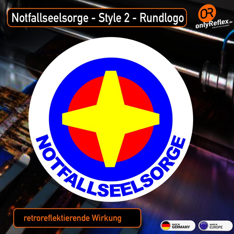 Notfallseelsorge PSNV  (Style 2) Rundlogo- Aufkleber