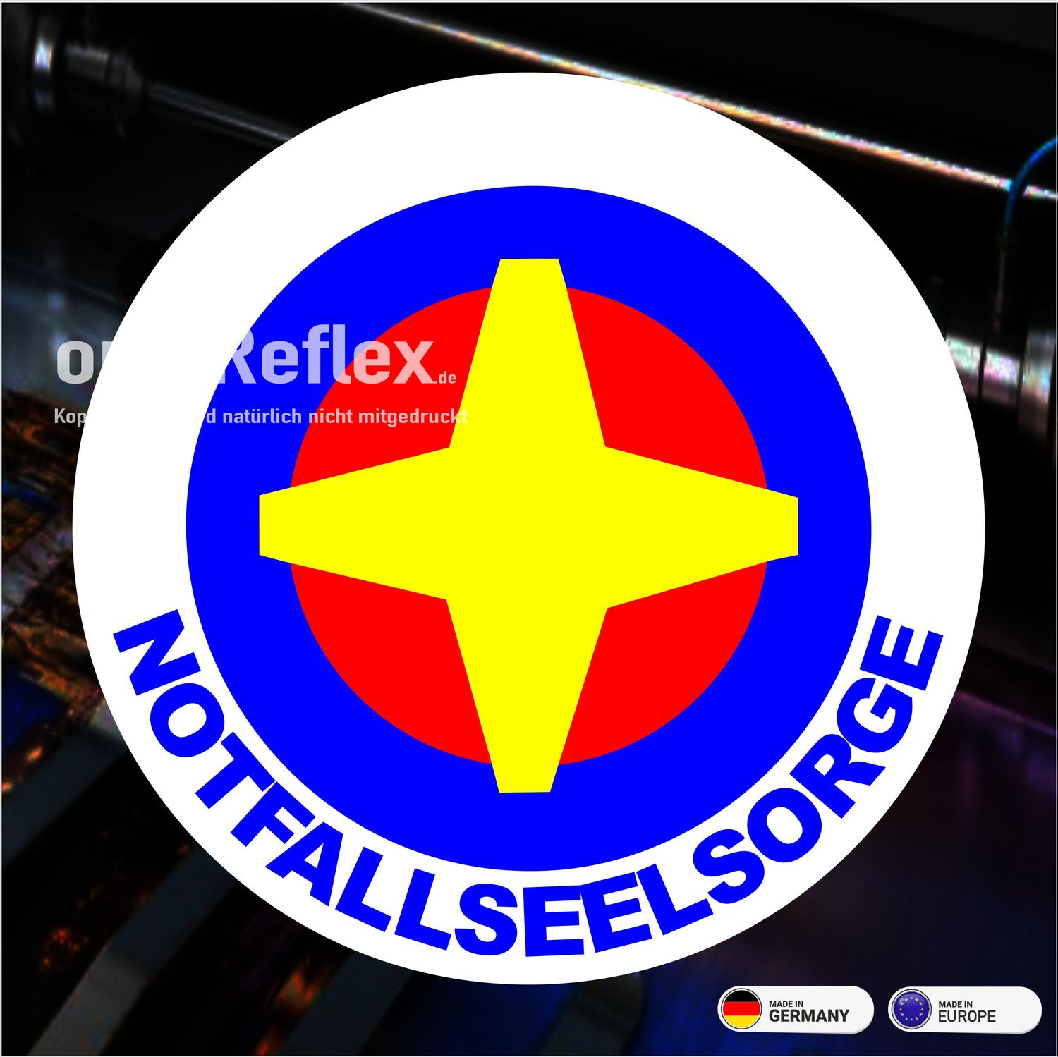 Notfallseelsorge PSNV  (Style 2) Rundlogo- Aufkleber