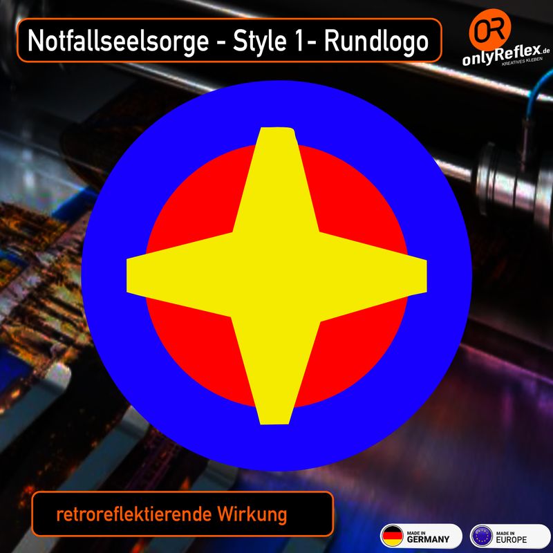 Notfallseelsorge PSNV  (Style 1) Rundlogo- Aufkleber