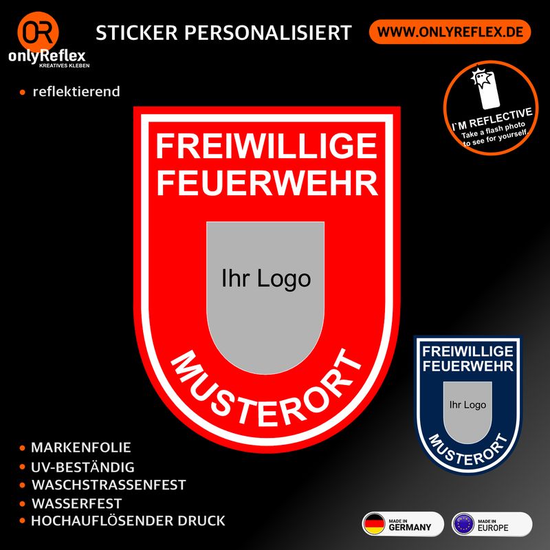 Feuerwehr Wappen Autoaufkleber (VE 25 Stück) Feuerwehr Wappen Autoaufkleber (VE 25 Stück)
