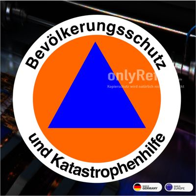 Bevölkerungsschutz und Katastrophenhilfe  Rundlogo  - Aufkleber
