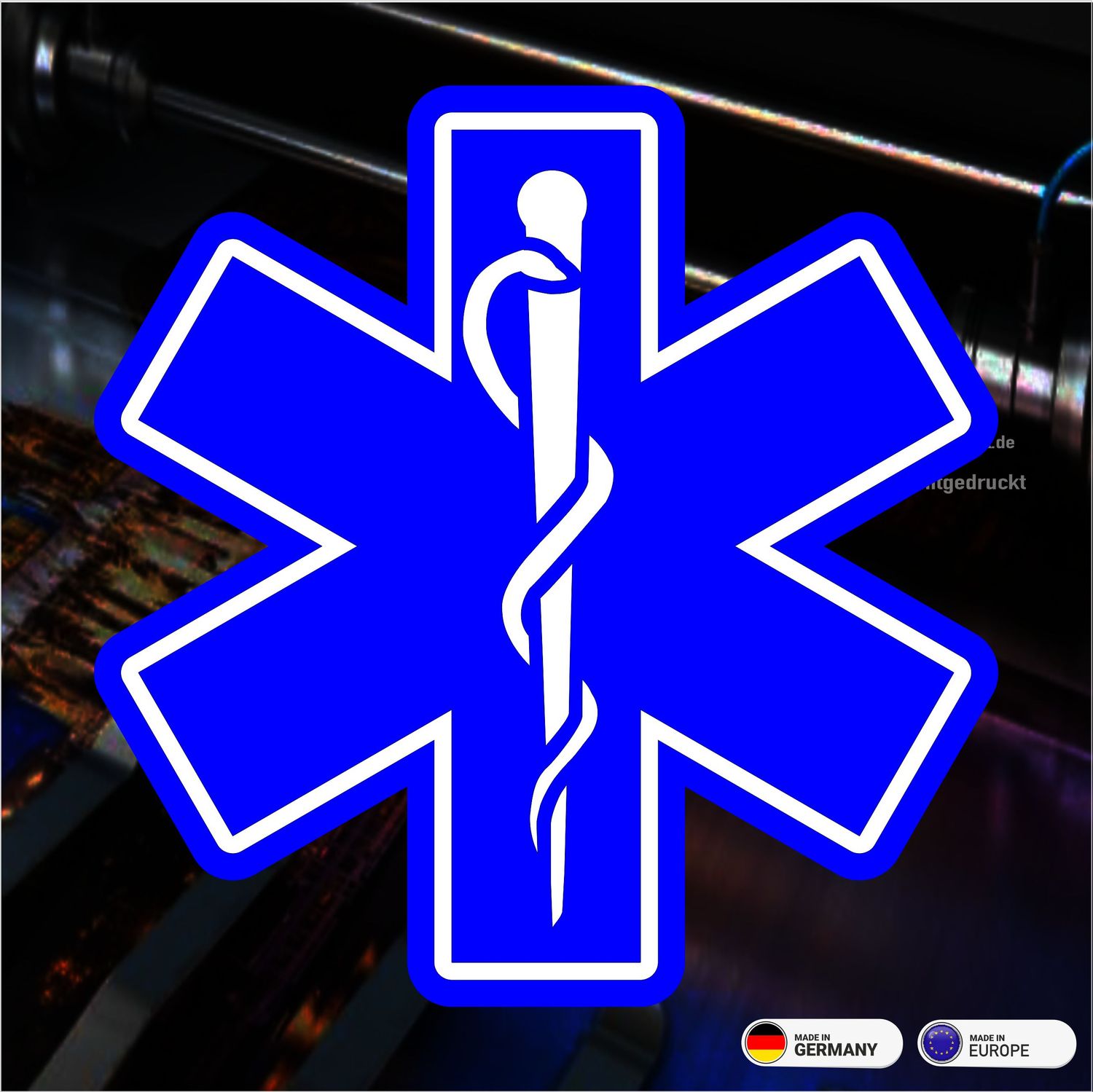 Star of Life Logo, Aufkleber Star of Life Logo, Aufkleber