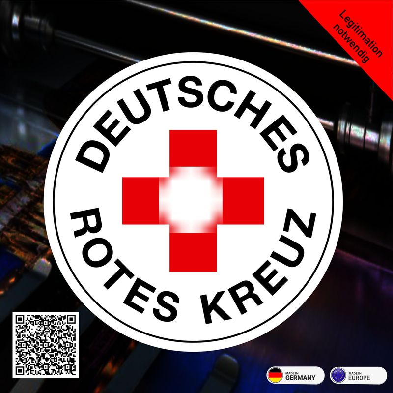 Deutsches Rotes Kreuz - Rundlogo- Aufkleber Deutsches Rotes Kreuz - Rundlogo- Aufkleber