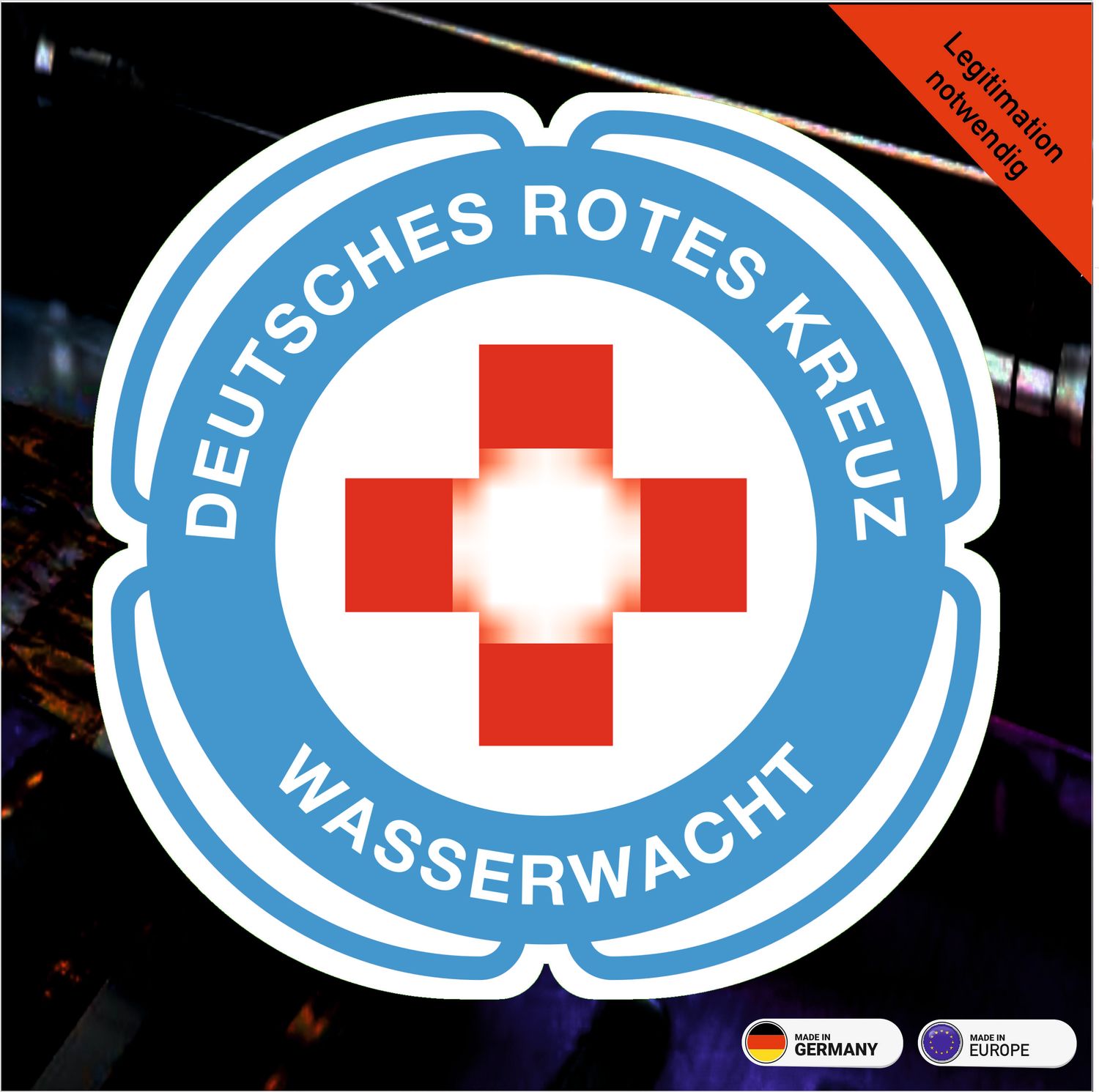 Wasserwacht - Rundlogo - Deutsches Rotes Kreuz- Aufkleber