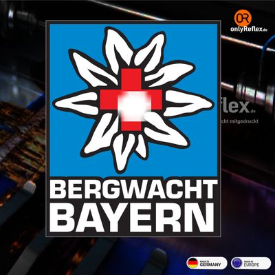 Bergwacht Bayern Aufkleber Bergwacht Bayern Aufkleber