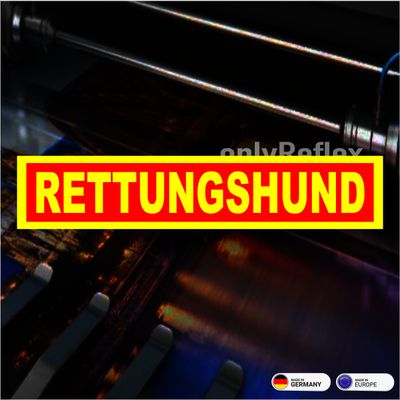 Rettungshund neongelber tagesleuchtender Aufkleber Rettungshund neongelber tagesleuchtender Aufkleber