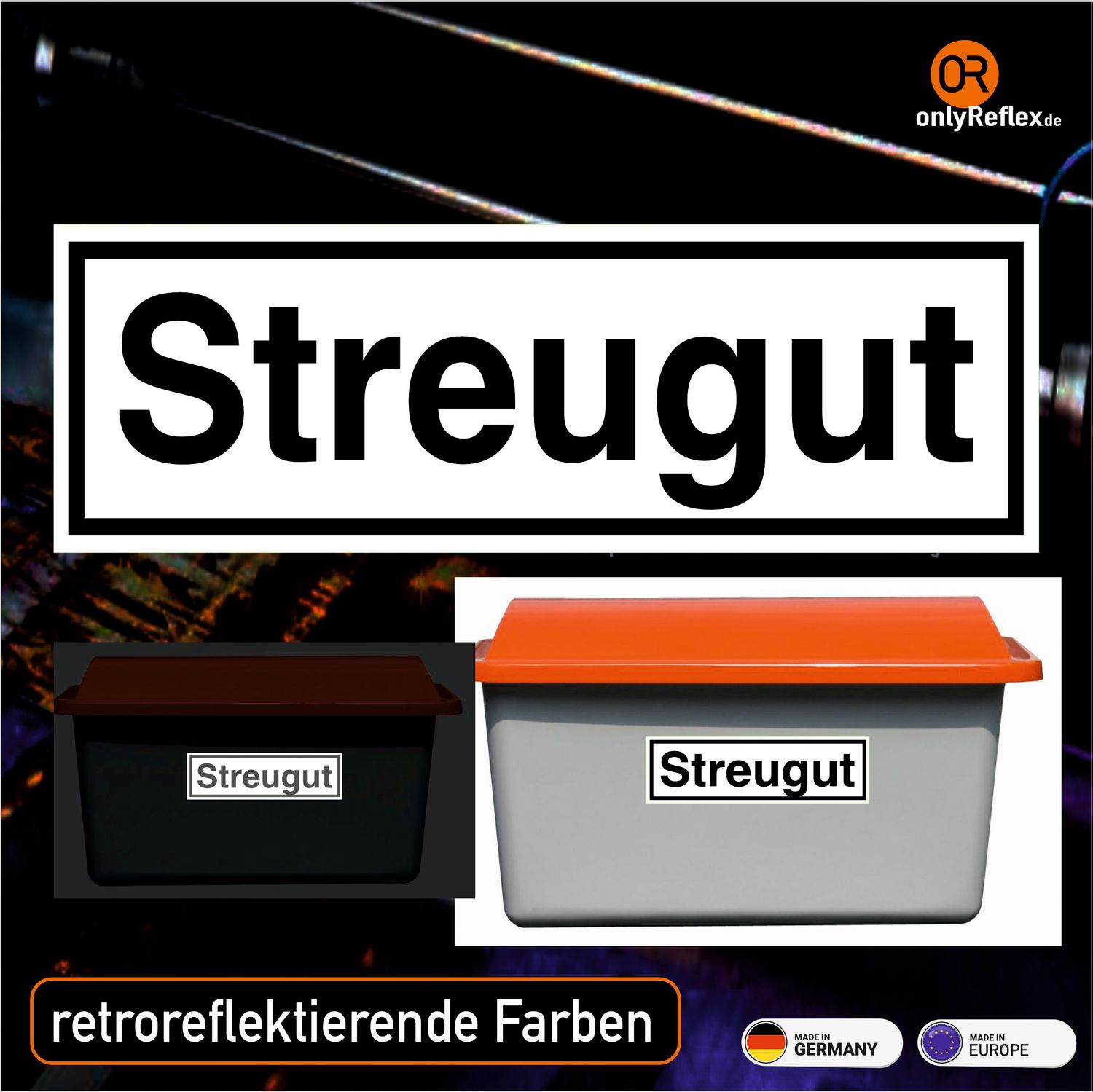 Streugut - Aufkleber Streugut - Aufkleber