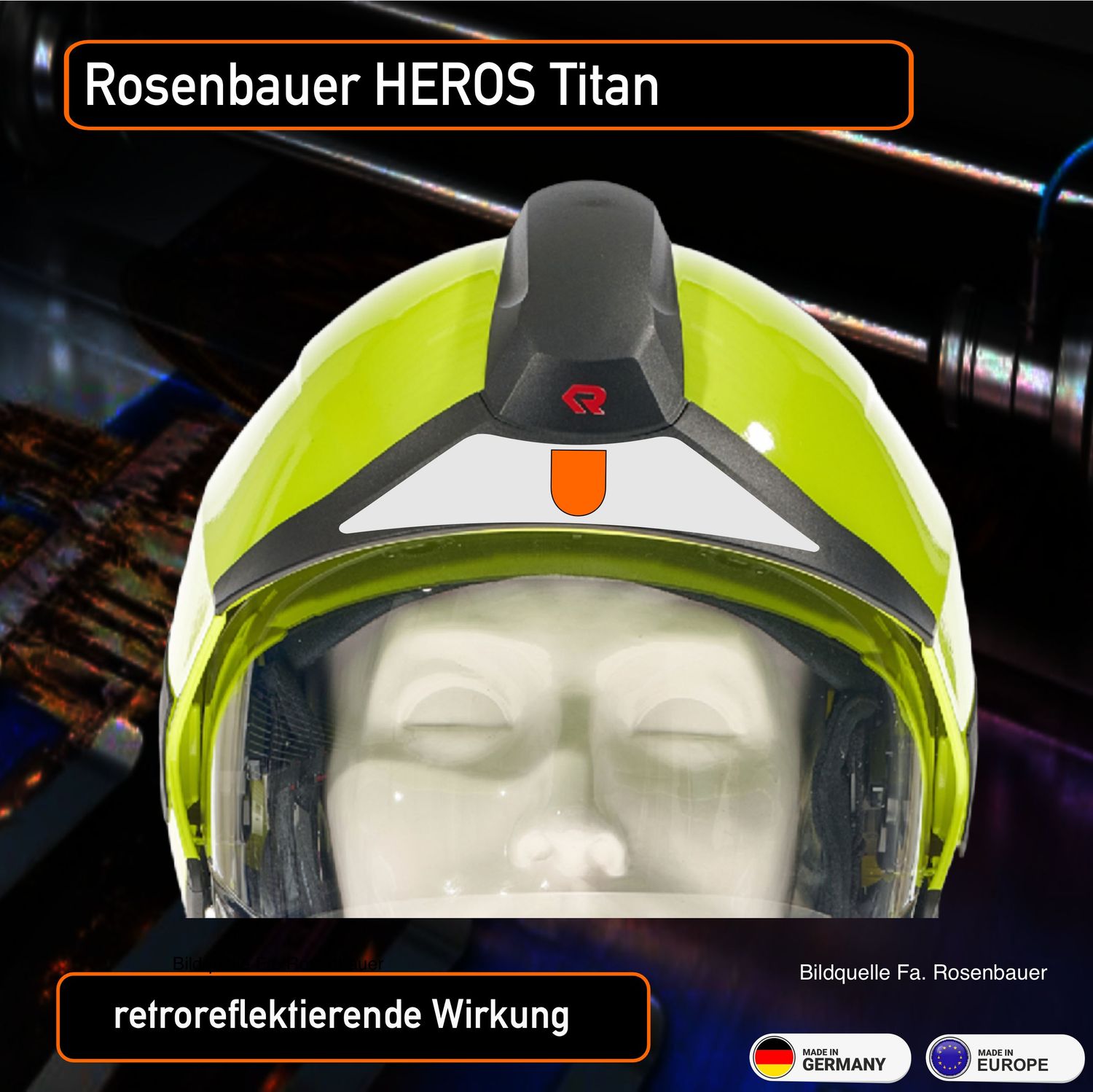 Rosenbauer HEROS Titan Frontkeil - Helmbeschriftung