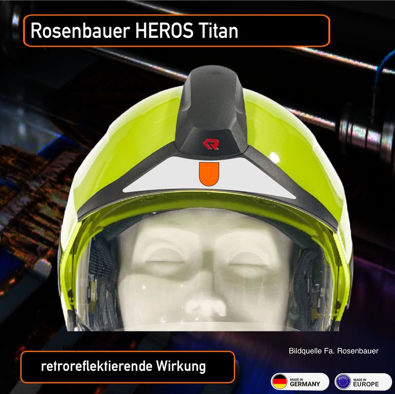 Rosenbauer HEROS Titan Frontkeil - Helmbeschriftung