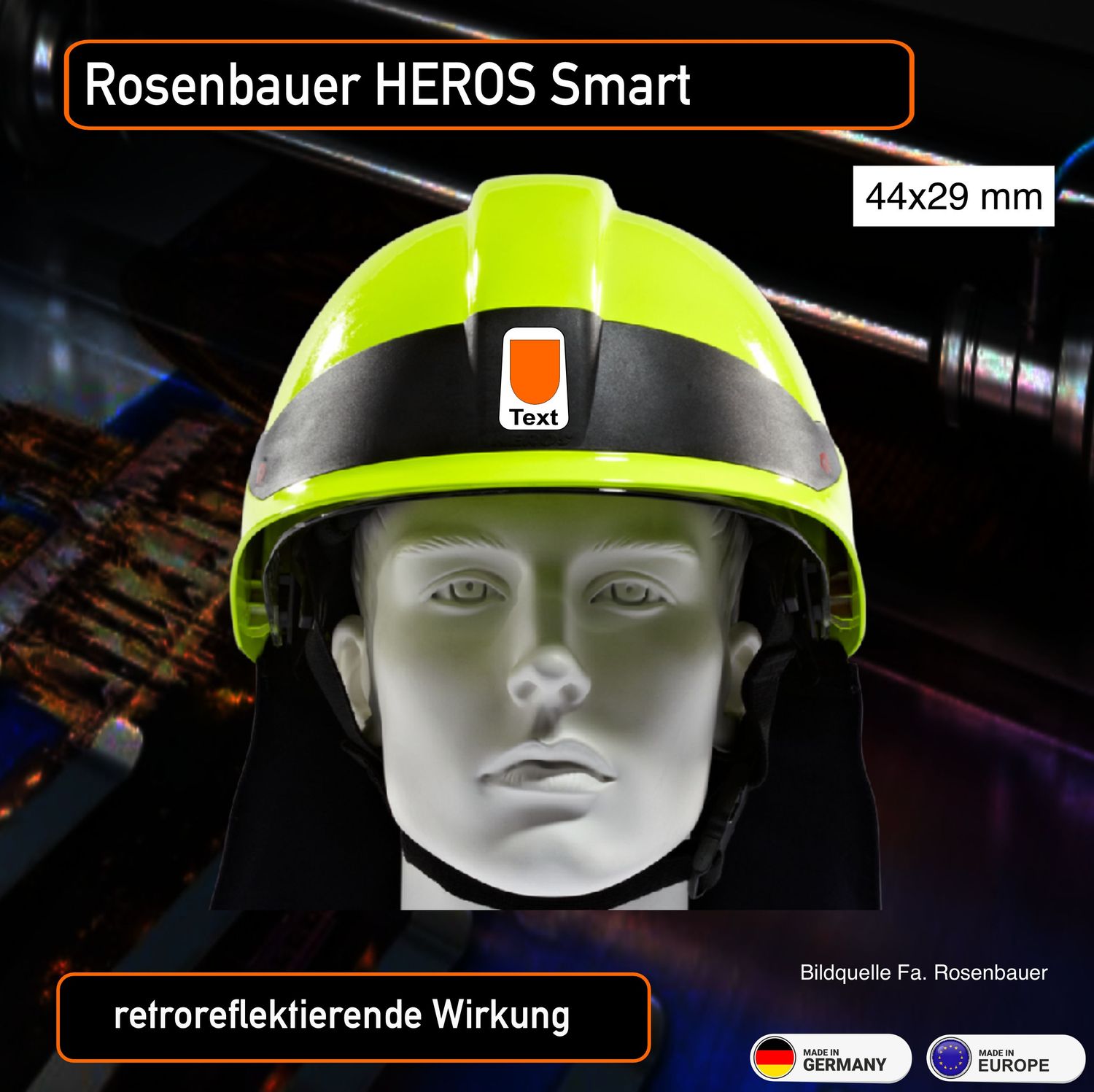Rosenbauer HEROS Smart - Helmbeschriftung