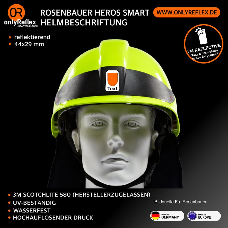Rosenbauer HEROS Smart - Helmbeschriftung