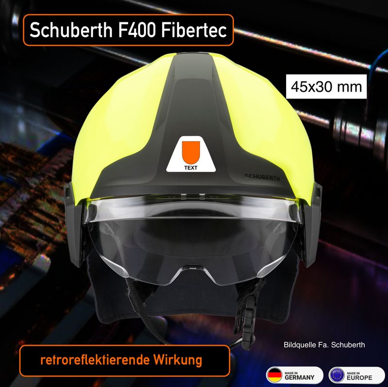 Schuberth F400 Fibertec - Helmbeschriftung
