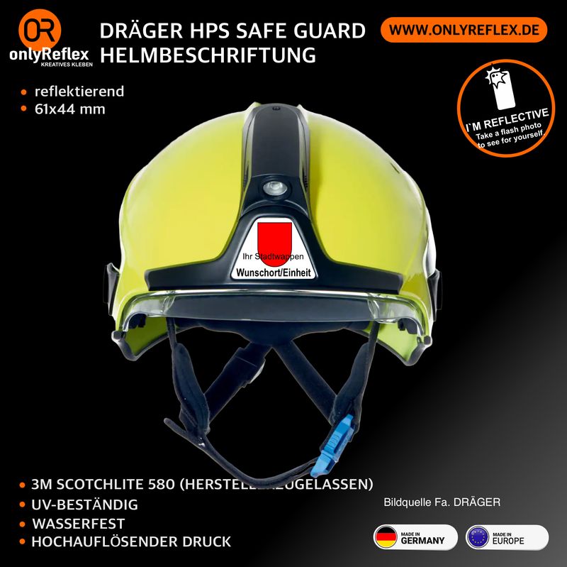 Dräger HPS Safe Guard - Helmbeschriftung