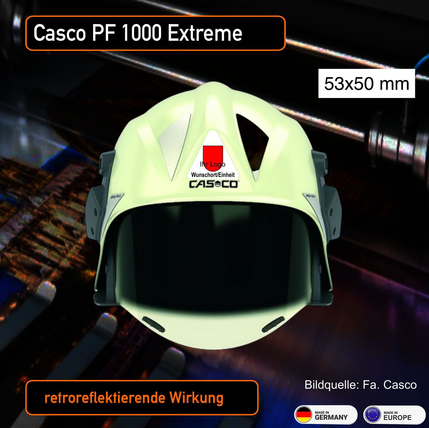 Casco PF 1000 Extreme- Helmbeschriftung