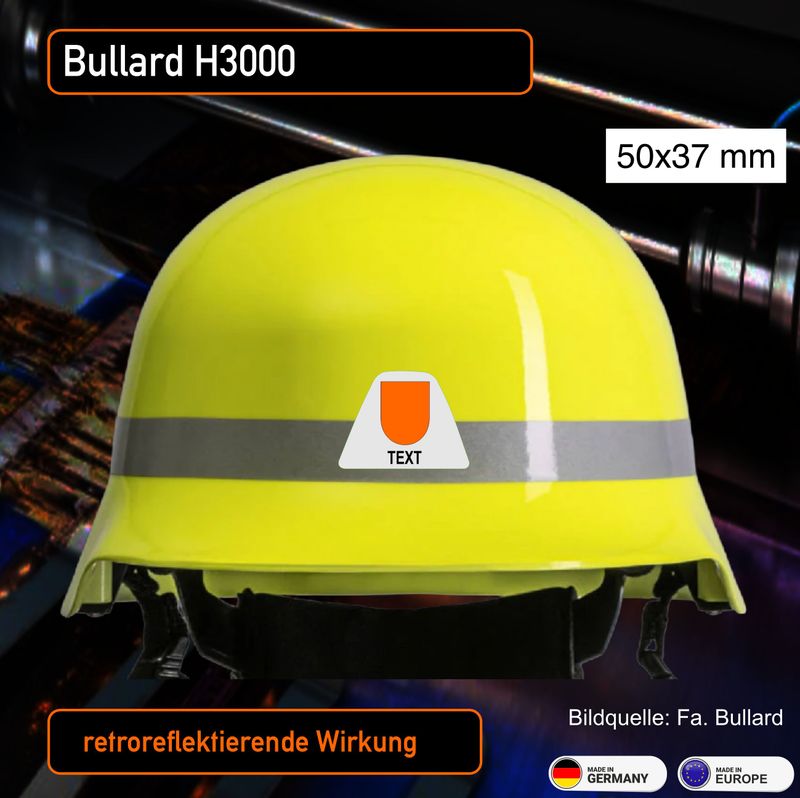 Bullard H3000  - Helmbeschriftung- Helmbeschriftung