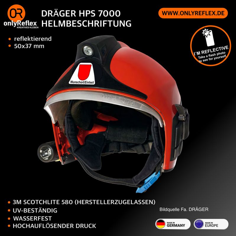 Dräger HPS 7000 - Helmbeschriftung