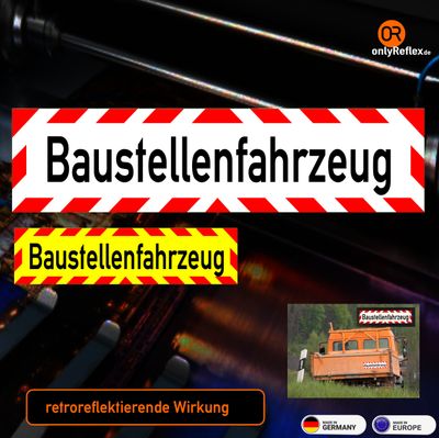 Baustellenfahrzeug - Aufkleber