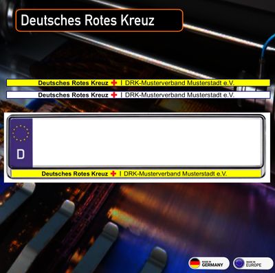Deutsches Rotes Kreuz  Nummernschild Aufkleber