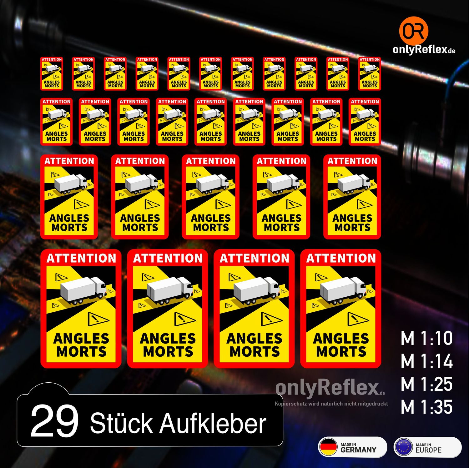 Angle Morts - Modellbau Decals Sticker M1:10 - M 1:35