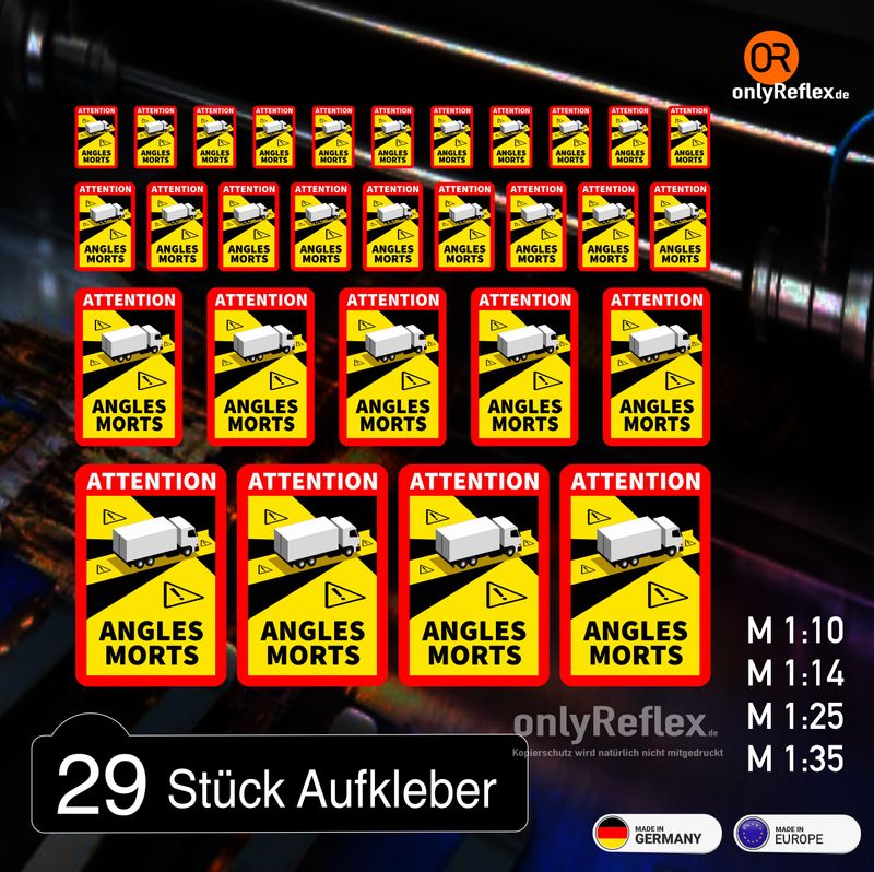 Angle Morts - Modellbau Decals Sticker M1:10 - M 1:35