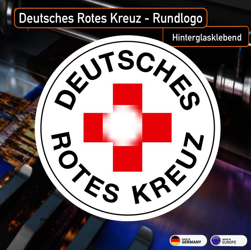 Deutsches Rotes Kreuz Aufkleber - Hinterglasklebend-