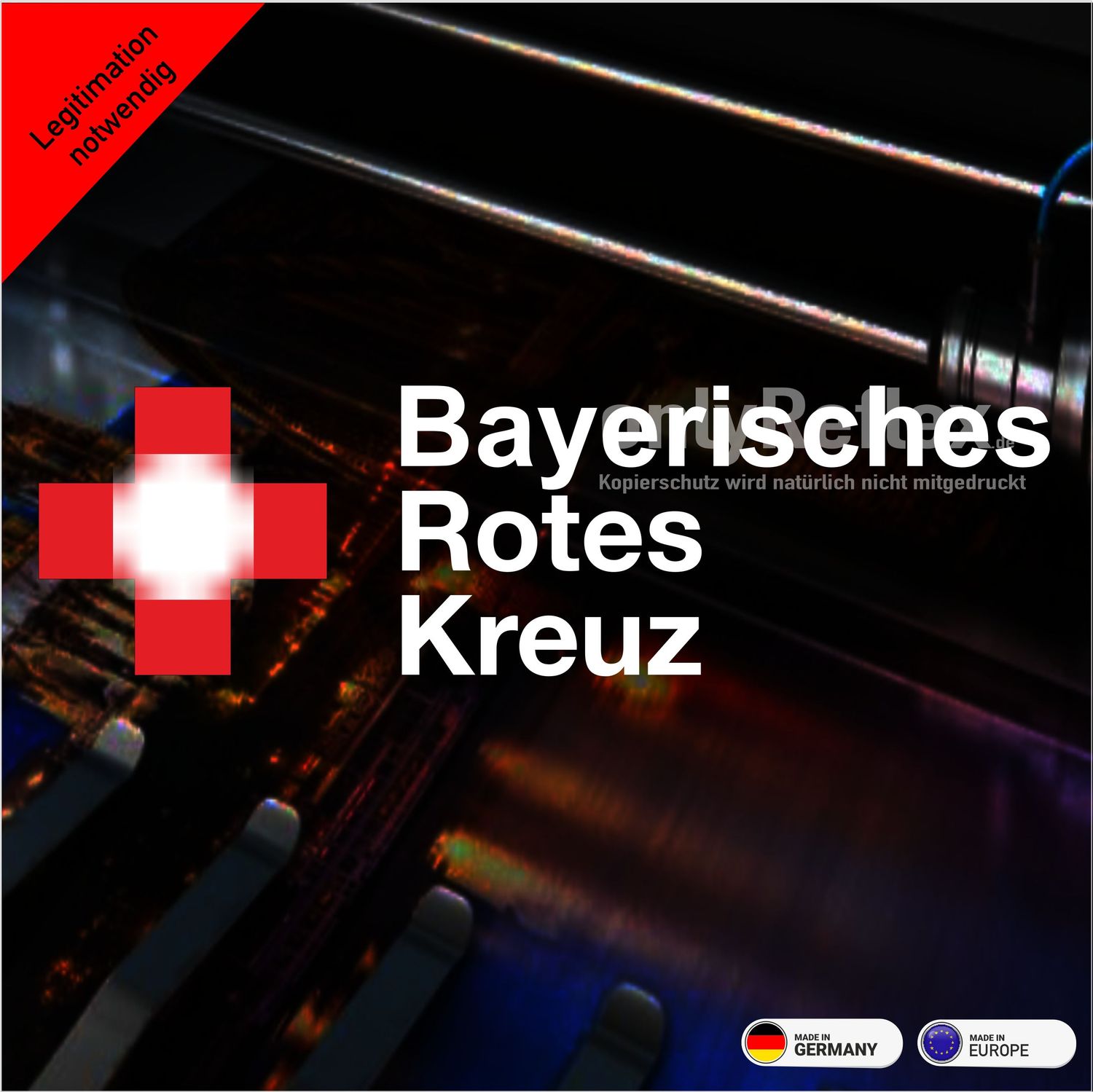 Bayerisches Rotes Kreuz Kompaktlogo - Aufkleber