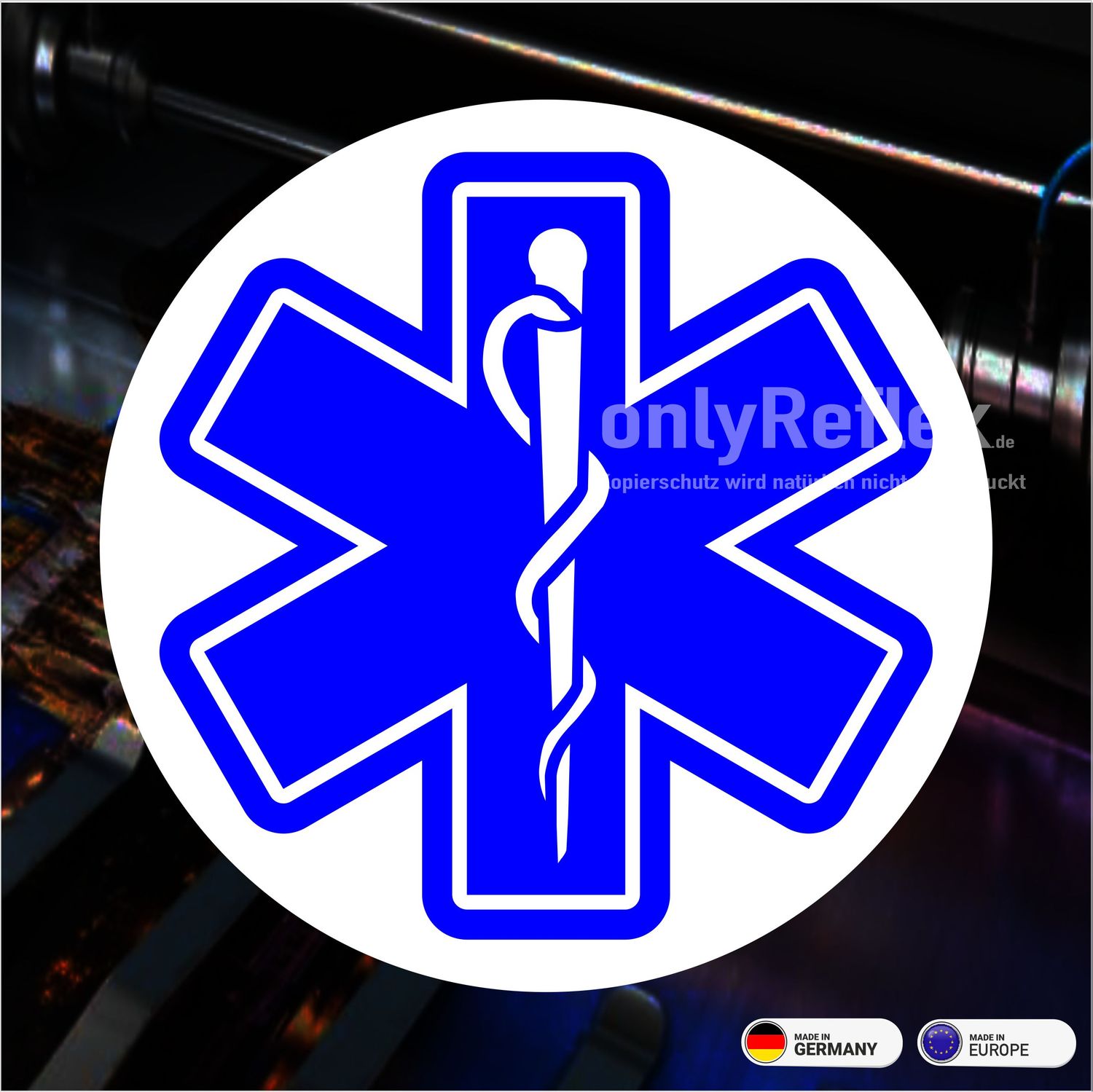 Star of Life Rundlogo - Aufkleber