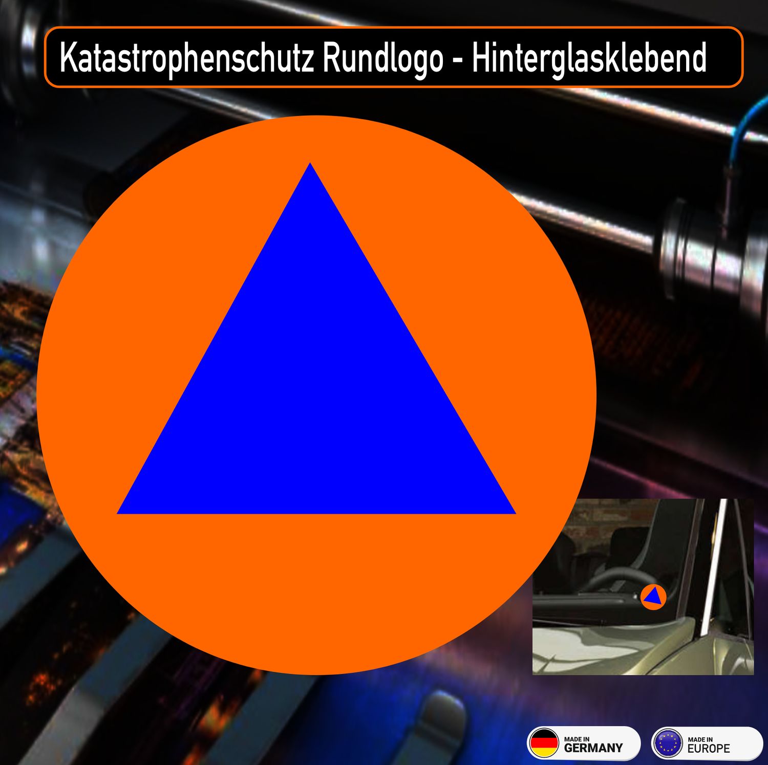 Katastrophenschutz Rundlogo Aufkleber - Hinterglasklebend (VE 2 Stück) Katastrophenschutz Rundlogo Aufkleber - Hinterglasklebend (VE 2 Stück)