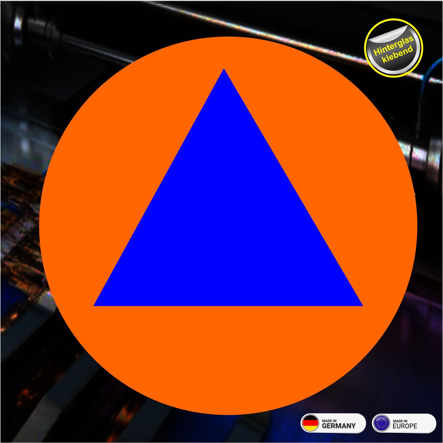 Katastrophenschutz  Rundlogo Aufkleber - Hinterglasklebend (VE 2 Stück)