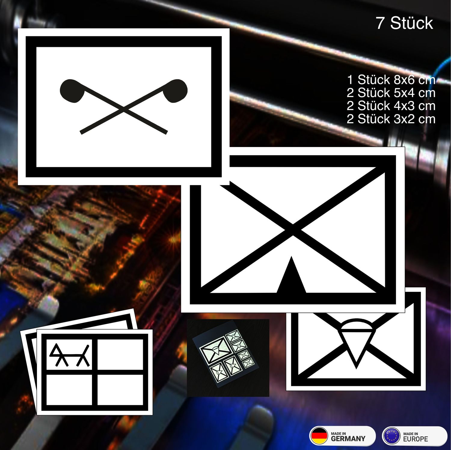 Taktische Zeichen Militär Digitaldruck - 7 Aufkleber