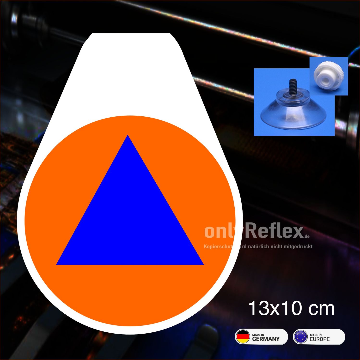 Katastrophenschutz  Wappen, Schild mit Saugnapf