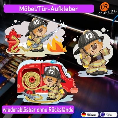 Möbel/Tür-Aufkleber - Kinderbilder Feuerwehr Möbel/Tür-Aufkleber - Kinderbilder Feuerwehr