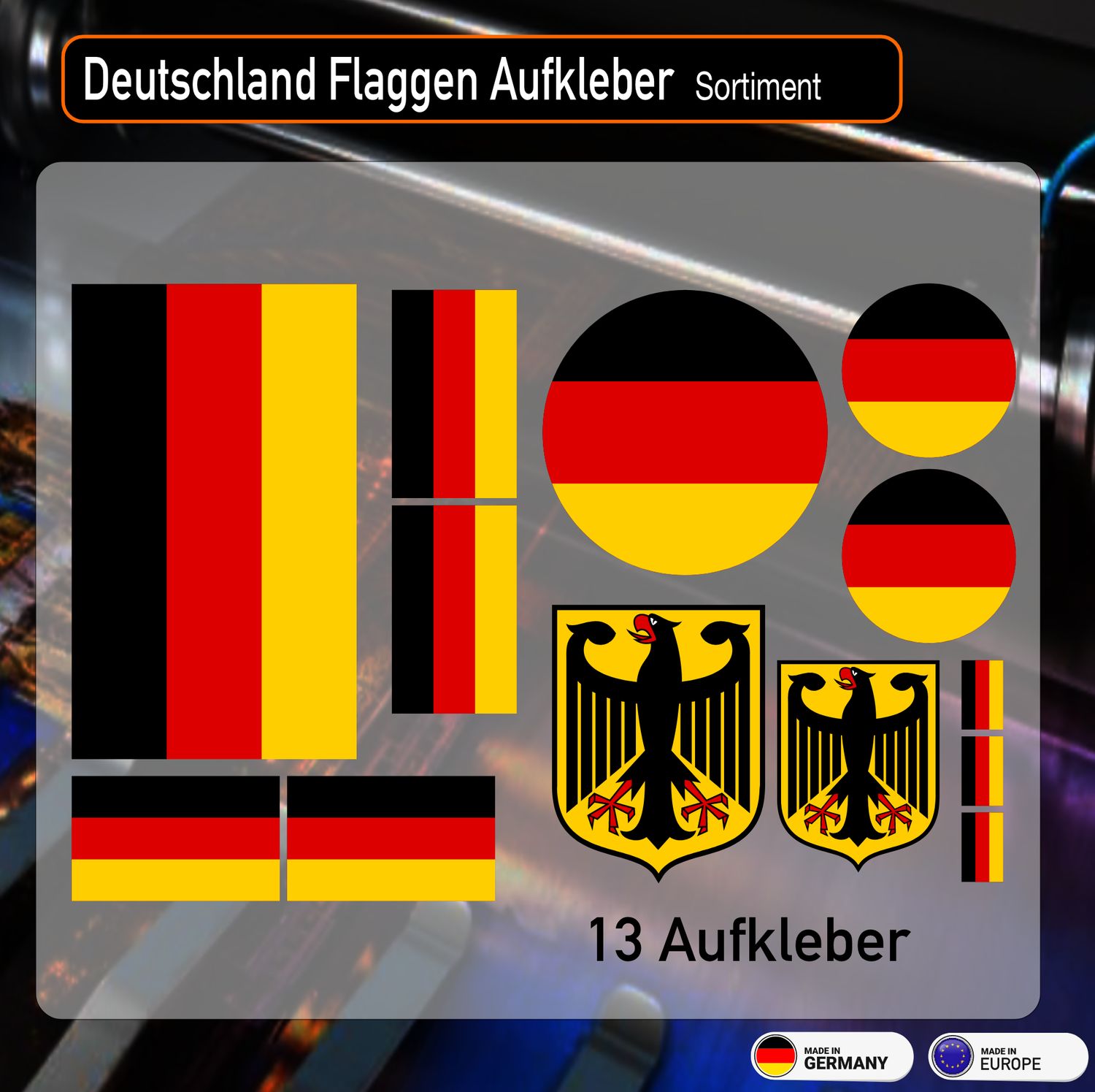 Deutschland Sortiment - Aufkleber