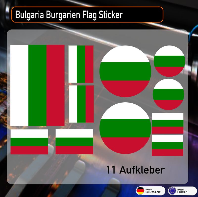 Bulgaria Bulgarien Flag Sticker