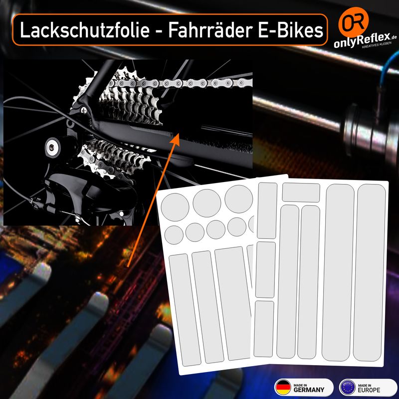 Lackschutzfolie Fahrrad - 22 Aufkleber