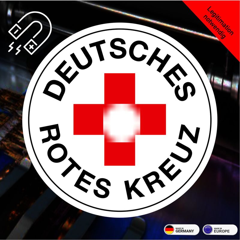 Deutsches Rotes Kreuz  Rundlogo  - Magnetschild 12 cm