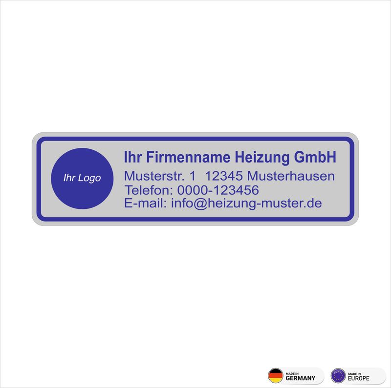 Firmenaufkleber Installateur mit Logo (S) 7x2 cm Firmenaufkleber Installateur mit Logo (S) 7x2 cm