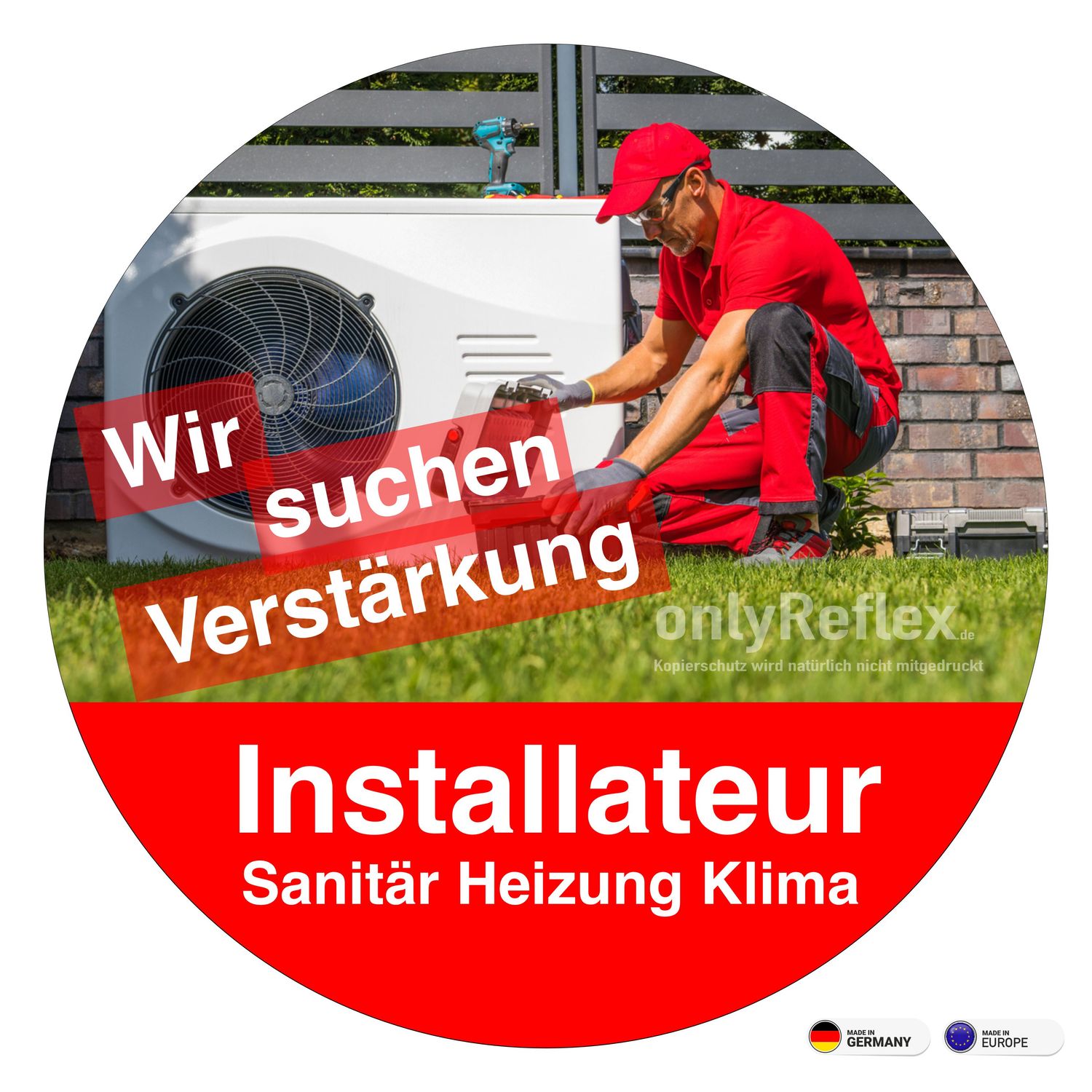 Installateur/in Anlagenmechaniker/in - Verstärkung Aufkleber, 3 Stück Installateur/in Anlagenmechaniker/in - Verstärkung Aufkleber, 3 Stück