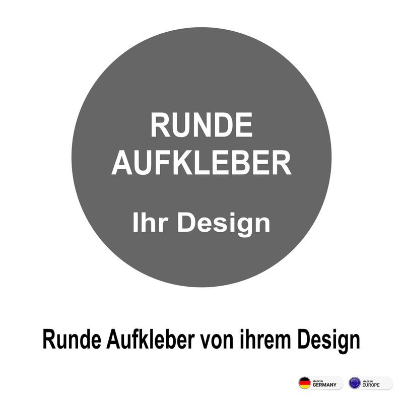 Runder Aufkleber von ihrem Entwurf