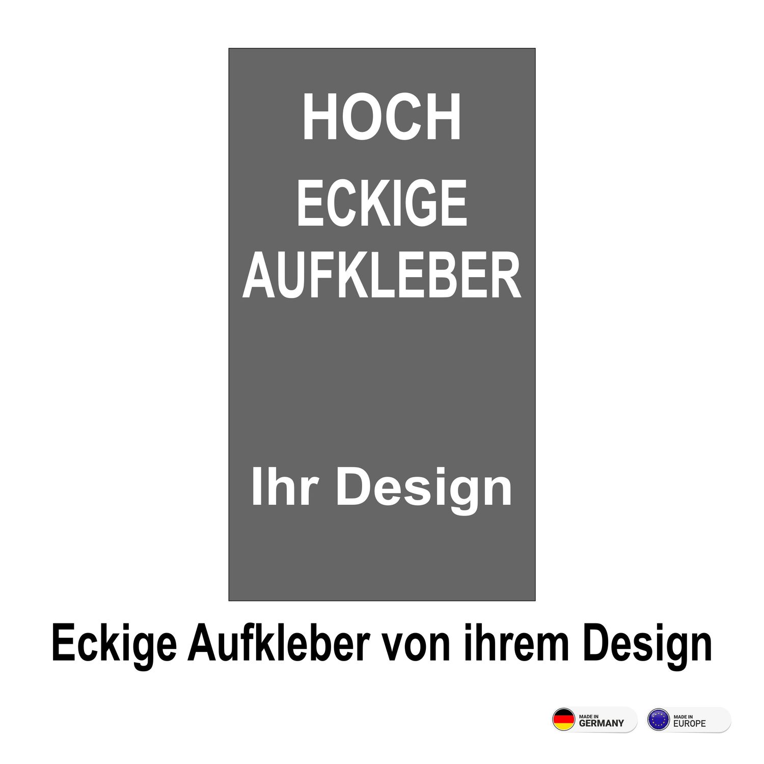 Hoch Eckige Aufkleber von ihrem Entwurf Hoch Eckige Aufkleber von ihrem Entwurf