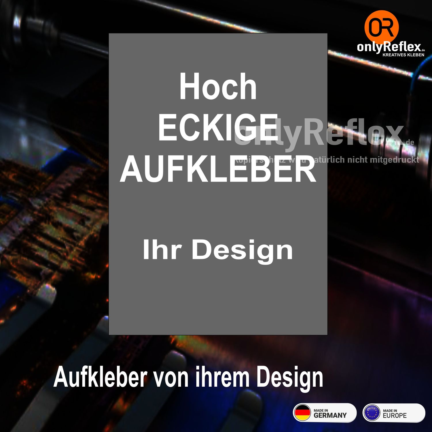 Hoch Eckige Aufkleber von ihrem Entwurf Hoch Eckige Aufkleber von ihrem Entwurf