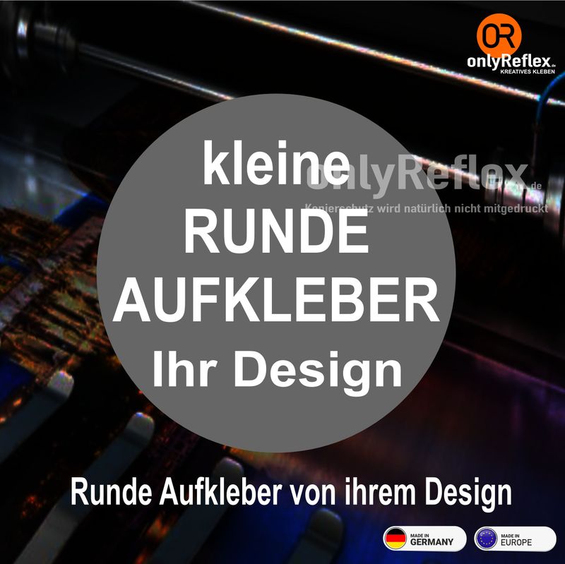 kleine runde Aufkleber von ihrem Entwurf