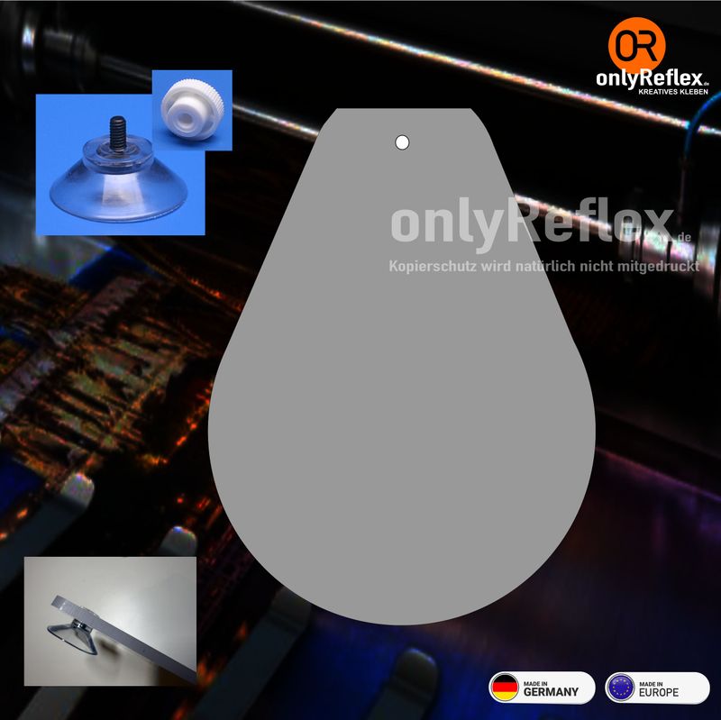 Schild mit Saugnapf "Wappen" von ihrem Entwurf 13x10 cm