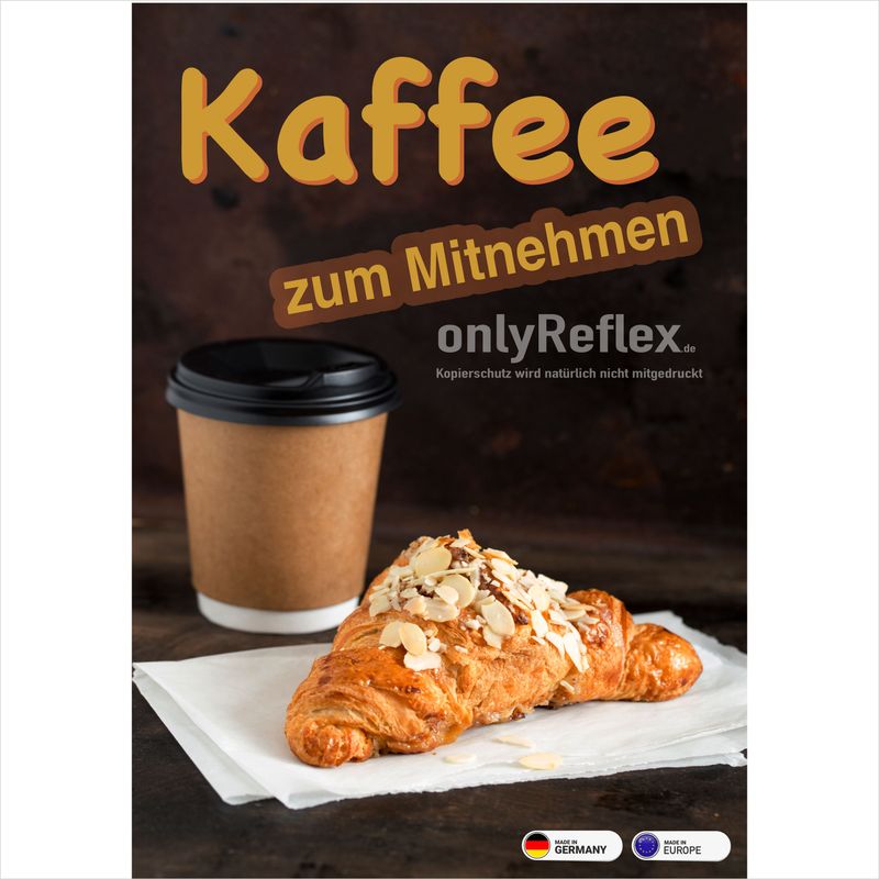 Kaffee to go - Aufkleber