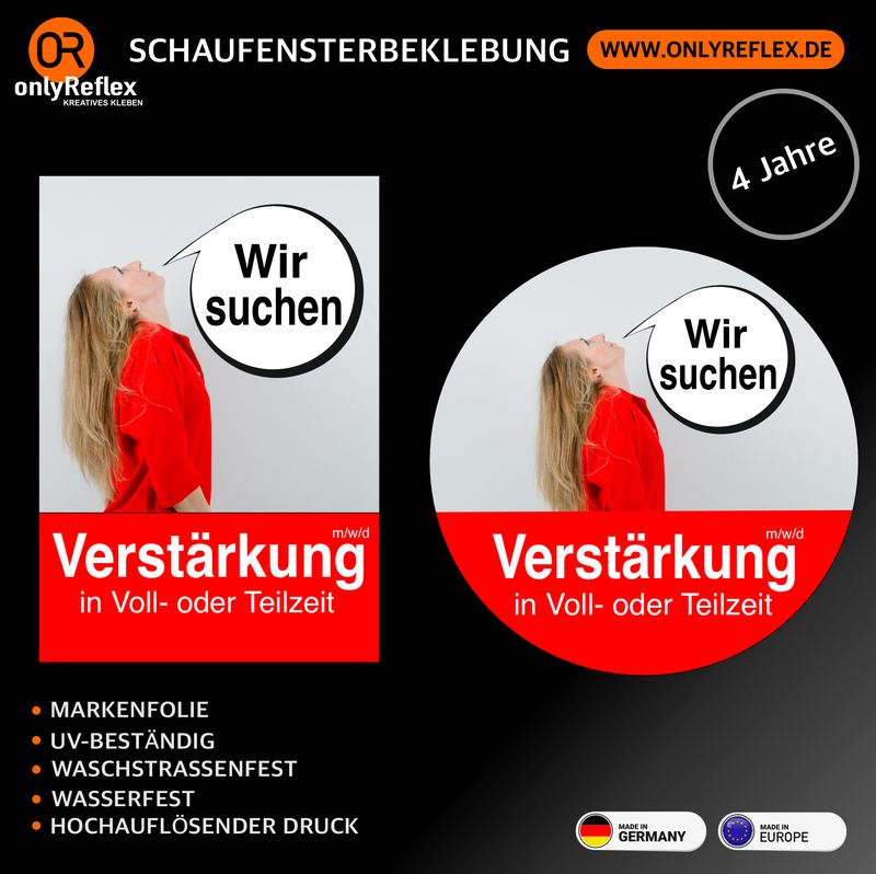 Wir suchen Verstärkung - Aufkleber Wir suchen Verstärkung - Aufkleber