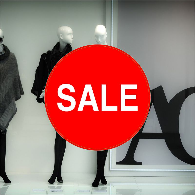 SALE Schaufensterbeschriftung Rund SALE Schaufensterbeschriftung Rund