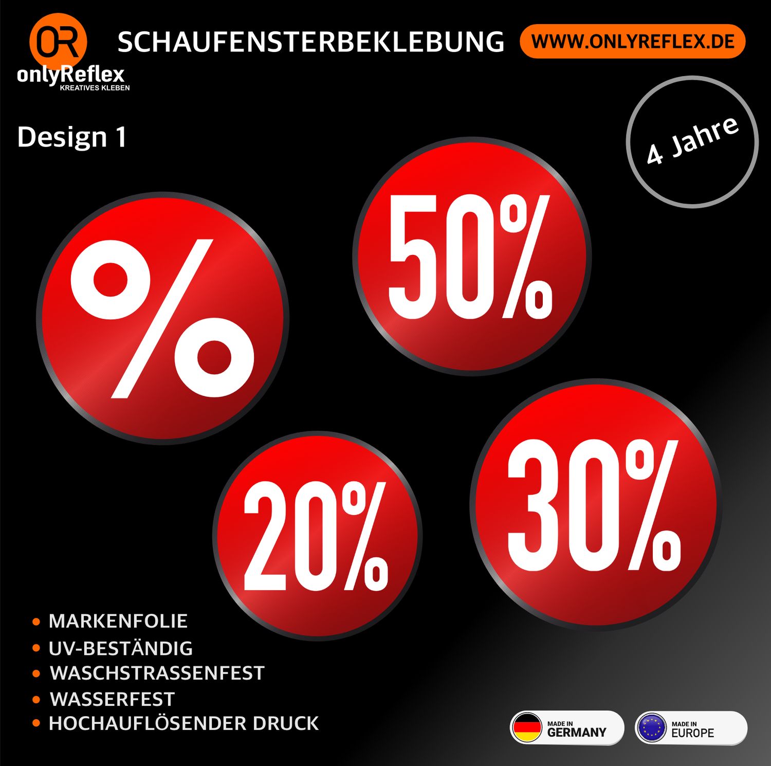 Prozente Design 1 - Aufkleber Prozente Design 1 - Aufkleber