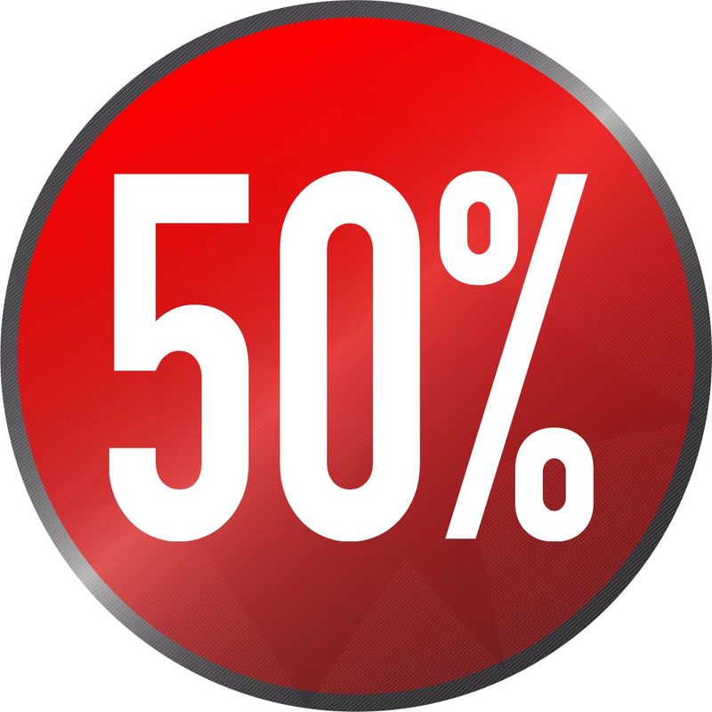 50 % Prozent Design 1 - Aufkleber