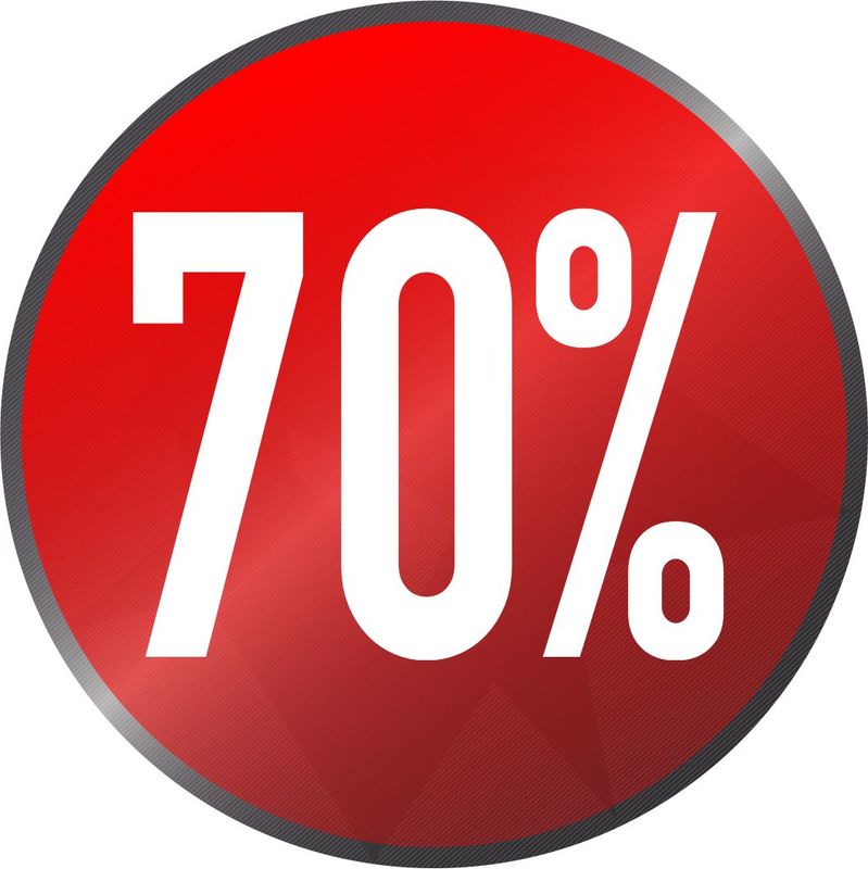 70 % Prozent Design 1 - Aufkleber