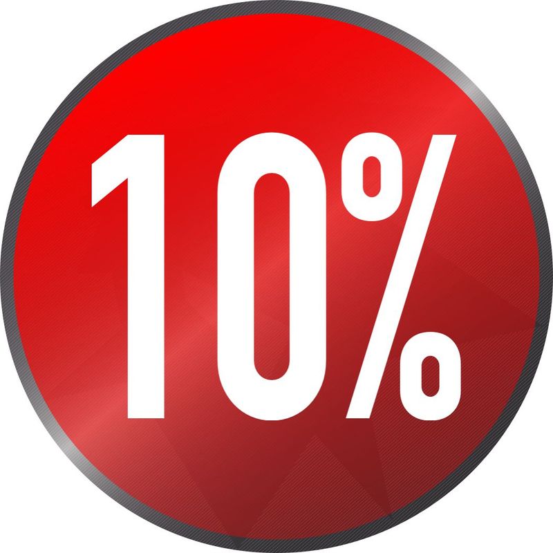 10 % Prozent Design 1 - Aufkleber